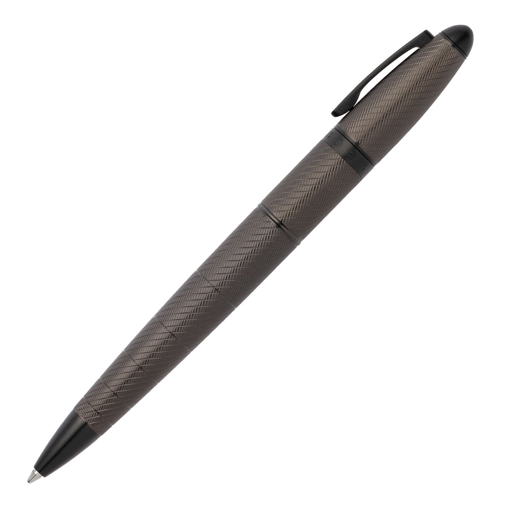 Ballpoint pen Oval in Gun color from HUGO BOSS corporate gifts 