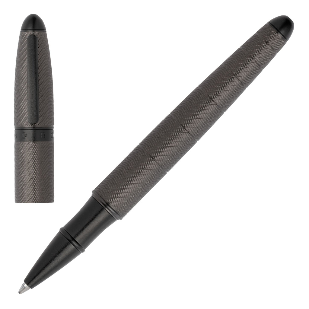  Rollerball pen Oval in Gun color from HUGO BOSS luxury business gifts