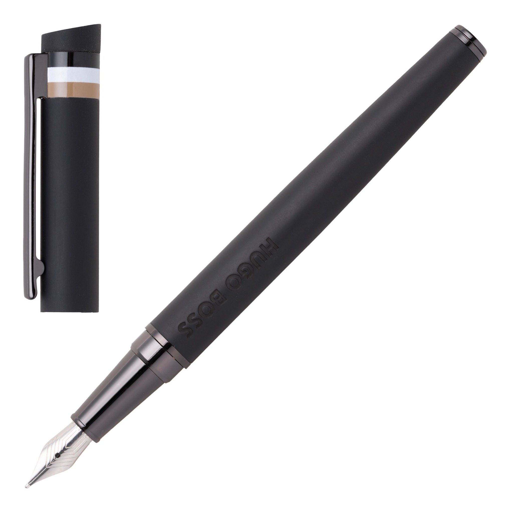 HUGO BOSS Black Fountain pen Loop Iconic with soft touch surface