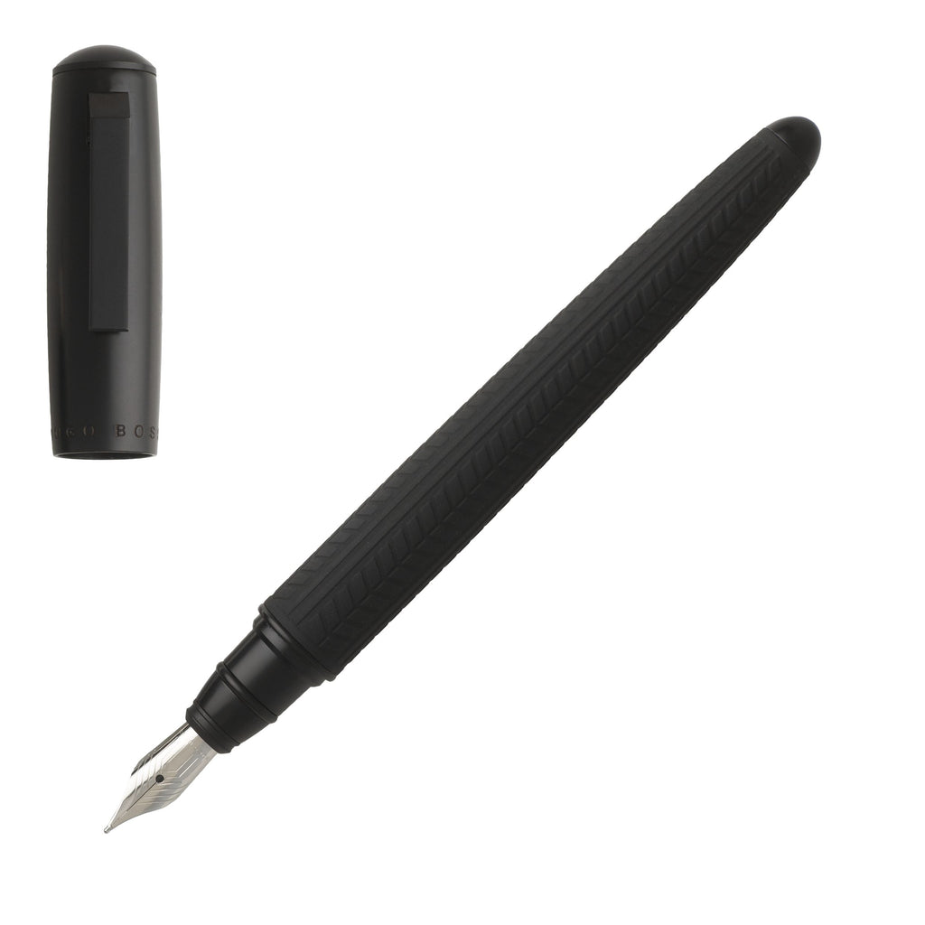  HUGO BOSS Black Fountain pen Pure Tire engraved with a graphical print