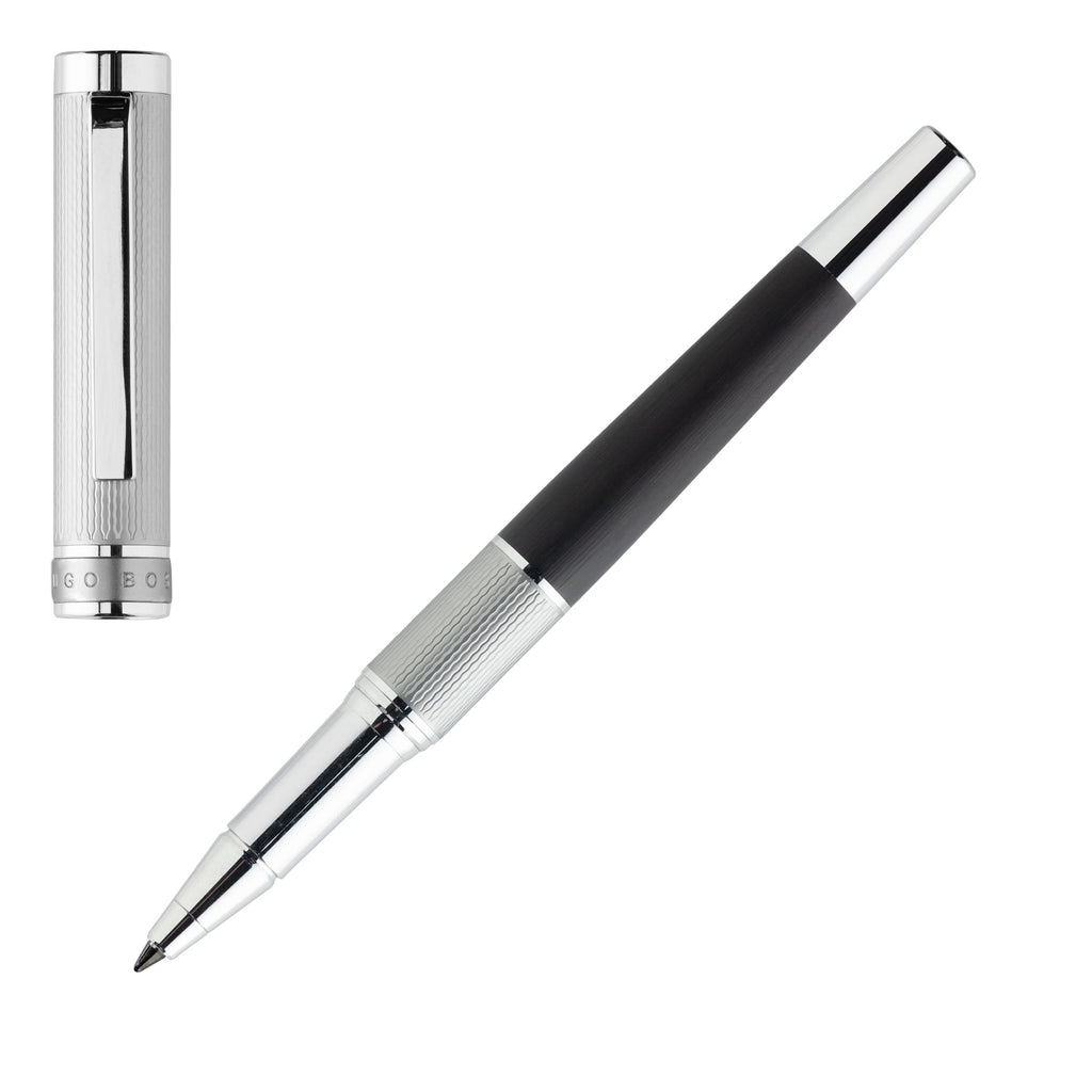  HUGO BOSS corporate gifts Rollerball pen Dual in Chrome/ Black color