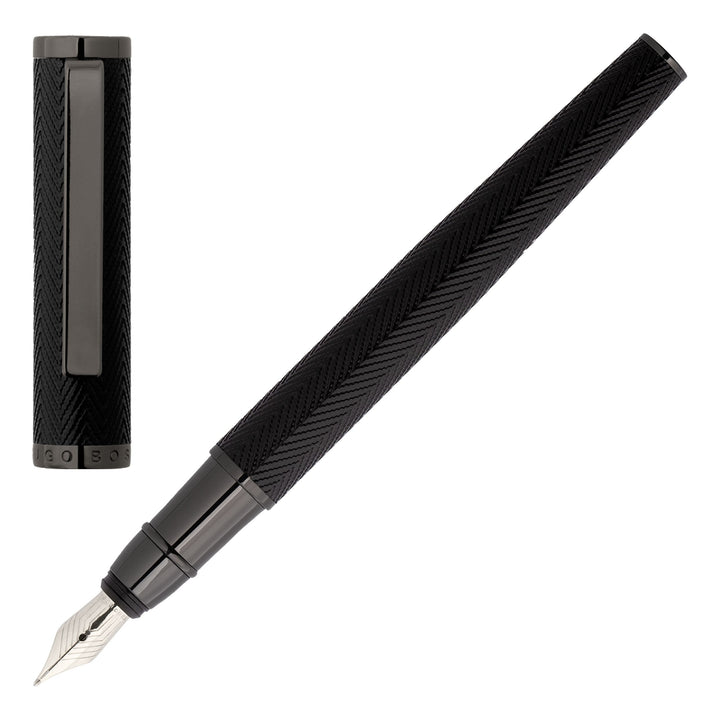HUGO BOSS HSI1062D-Fountain pen Formation Herringbone Gun