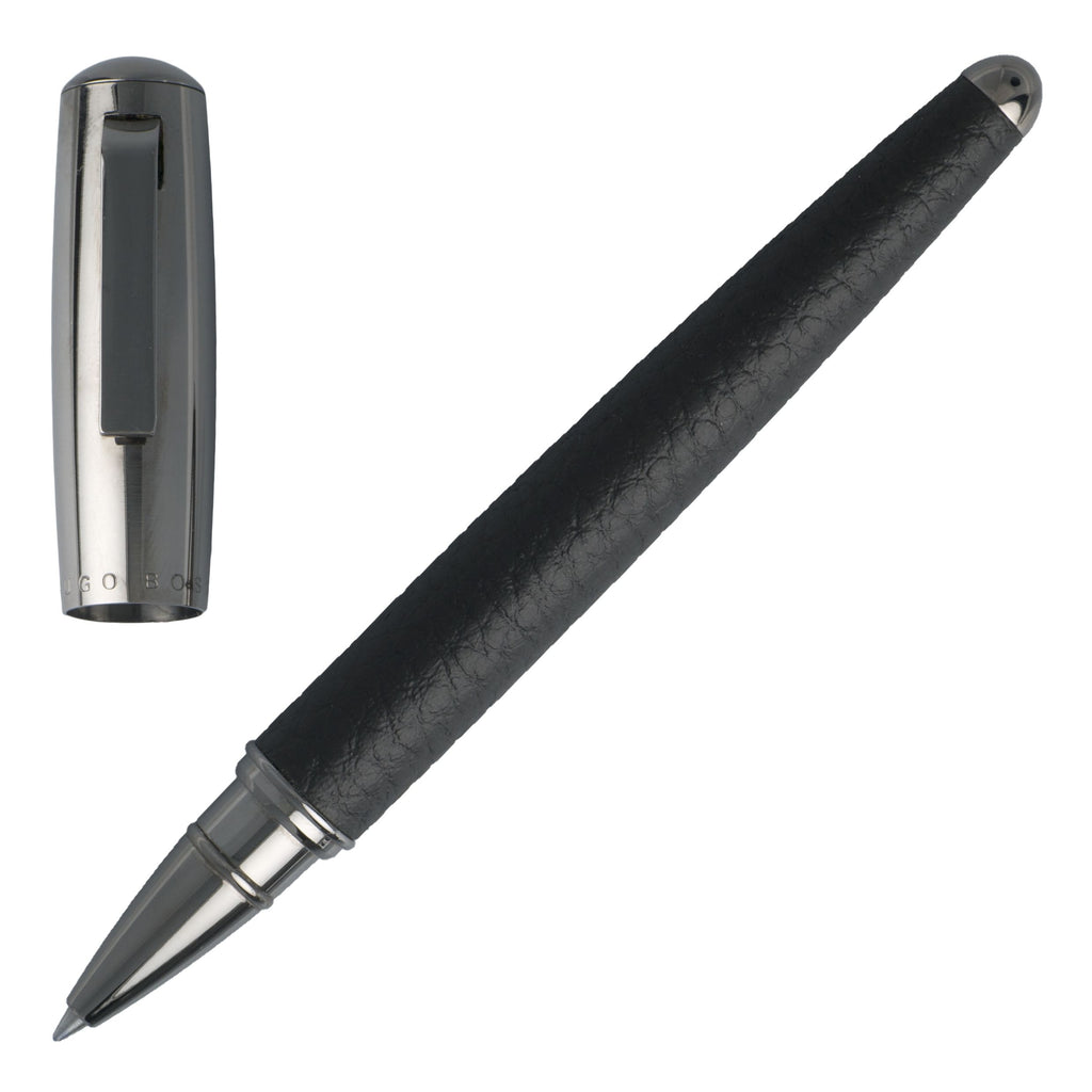  HUGO BOSS LEATHER PEN | Rollerball pen | Pure Leather | Black  