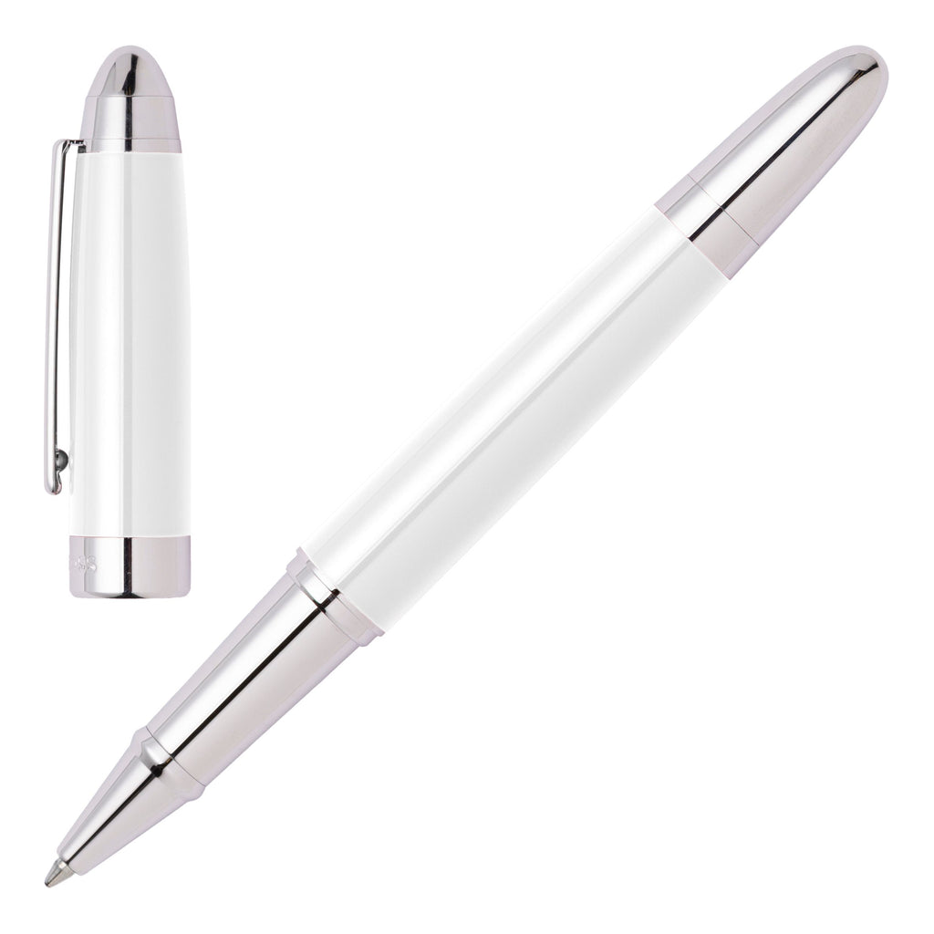  Luxury branded corporate gifts Hugo Boss White Rollerball pen ICON 