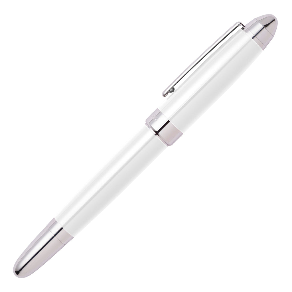  Luxury branded corporate gifts Hugo Boss White Rollerball pen ICON 