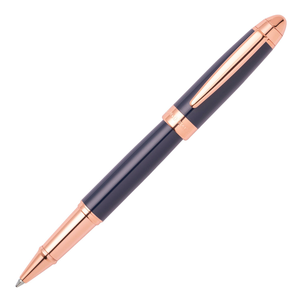  Business gifts for Hugo Boss Rollerball pen ICON in Blue/rose-gold 