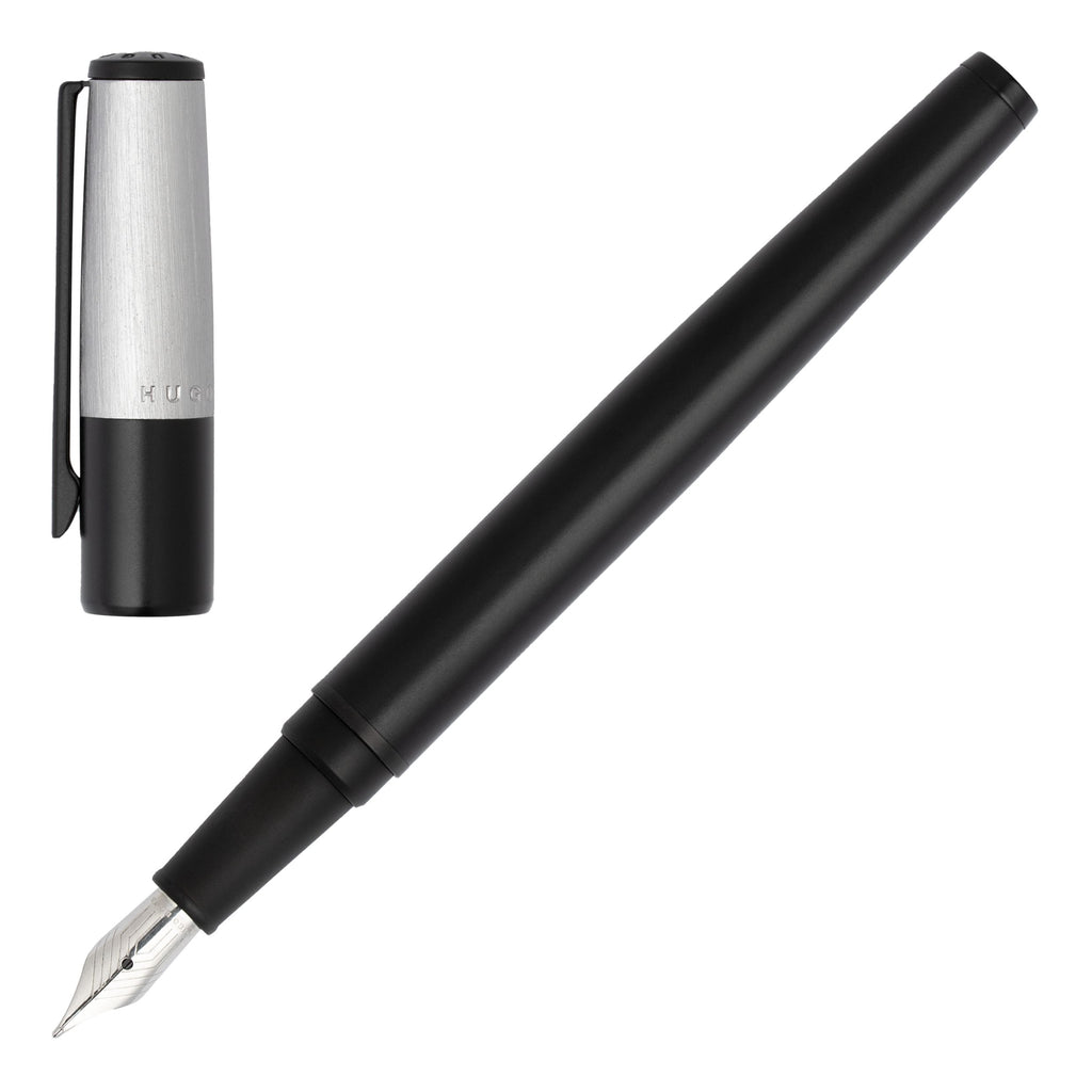  Men's Executive pen HUGO BOSS Black & Chrome Fountain pen Gear Minimal