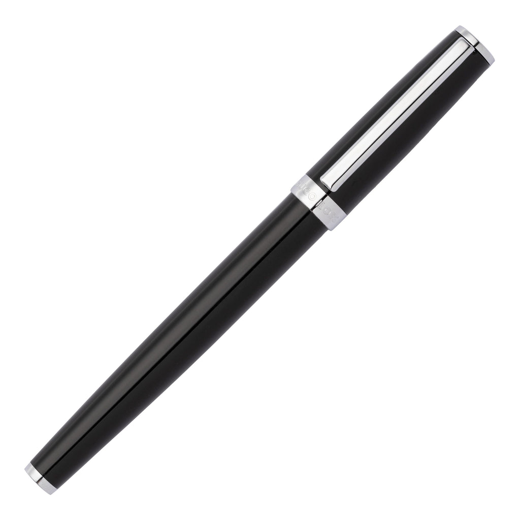  HUGO BOSS Fountain pen Gear Icon with black glossy lacquer & logo ring