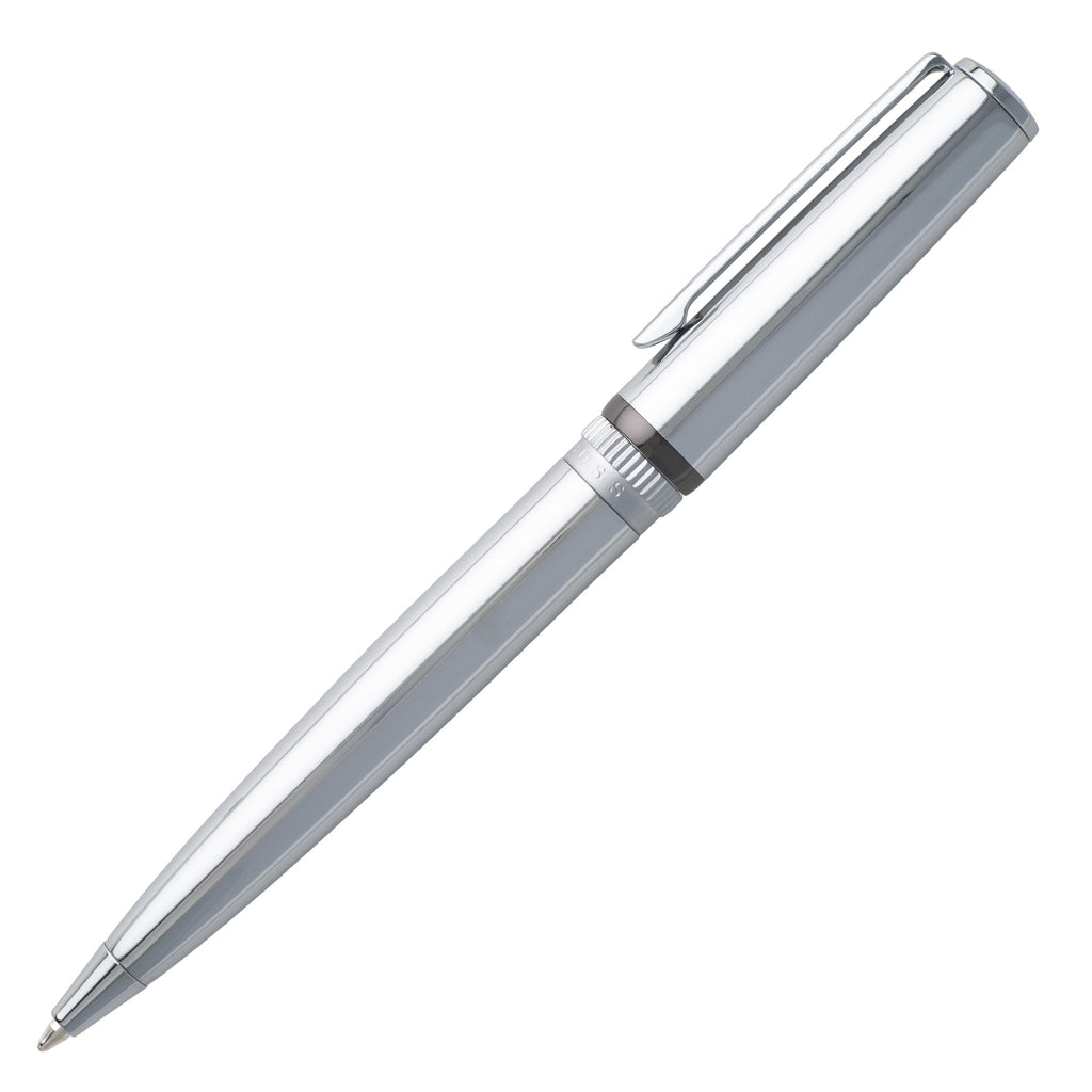  Pens & writing instrumetns HUGO BOSS Metal Chrome Ballpoint pen Gear 