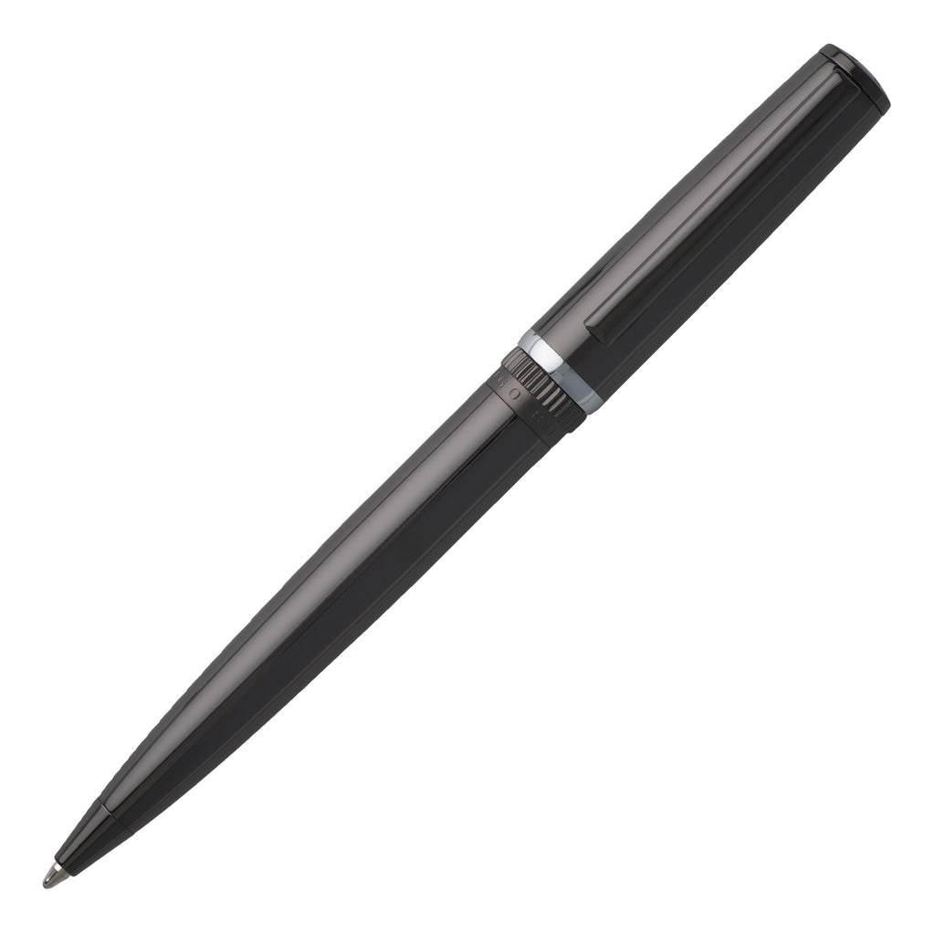  Elegant writing pens HUGO BOSS Metal Dark Chrome Ballpoint pen Gear 