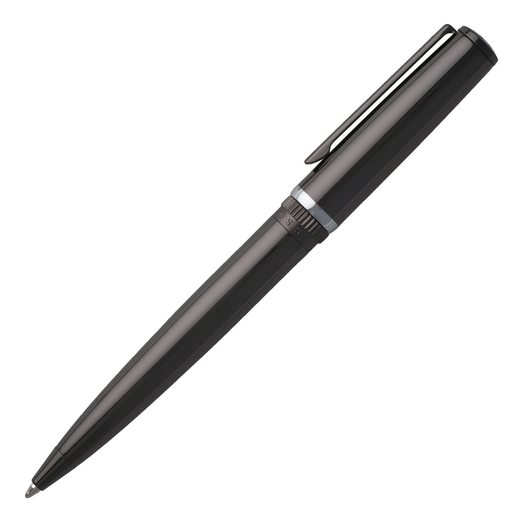  Elegant writing pens HUGO BOSS Metal Dark Chrome Ballpoint pen Gear 