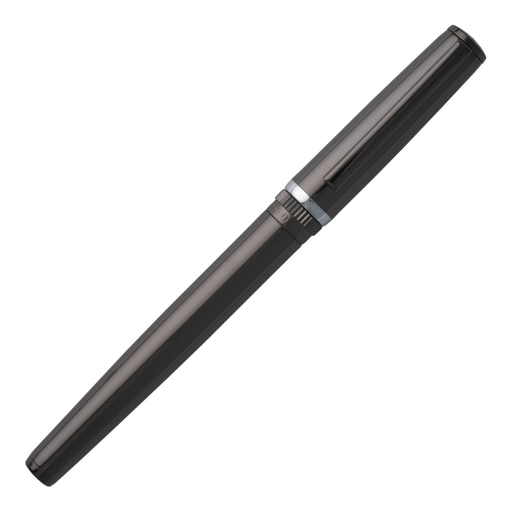  Luxury corporate gifts HUGO BOSS dark chrome Rollerball pen Gear Metal