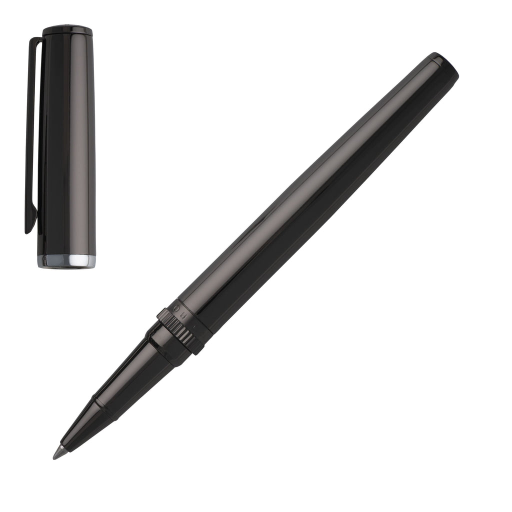  Luxury corporate gifts HUGO BOSS dark chrome Rollerball pen Gear Metal