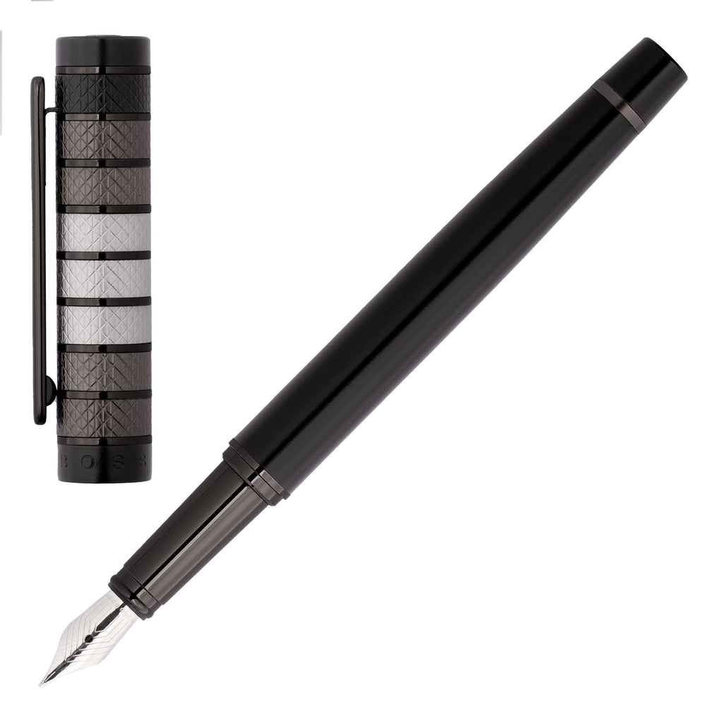  Hugo Boss Fountain pen Grade in matte black barrel | Personalized gift