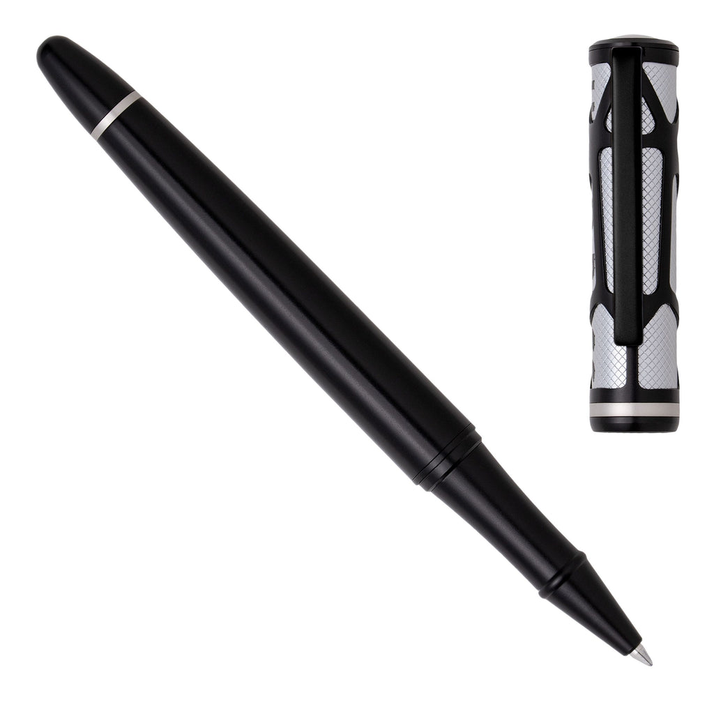 HUGO BOSS Rollerball pen Craft with Chrome engraved pattern on Cap