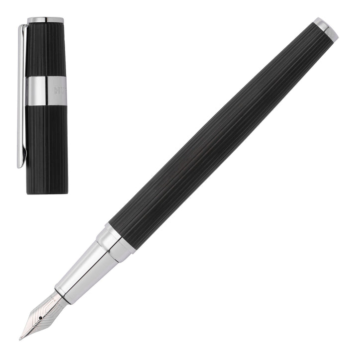 HUGO BOSS HSV2852A-Fountain pen Gear Pinstripe Black / Chrome - Image 2