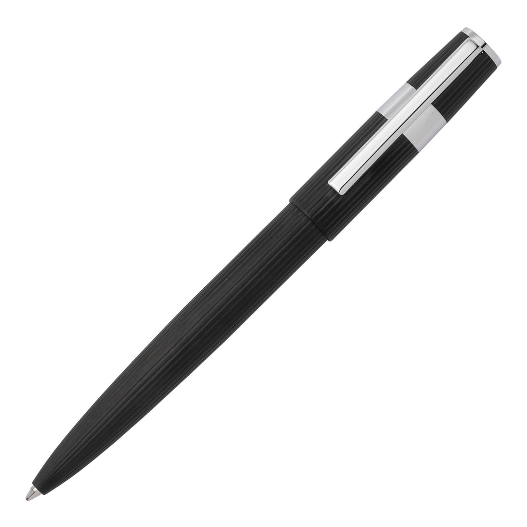 Gift for him Hugo Boss Black/ Chrome Ballpoint pen Gear Pinstripe 