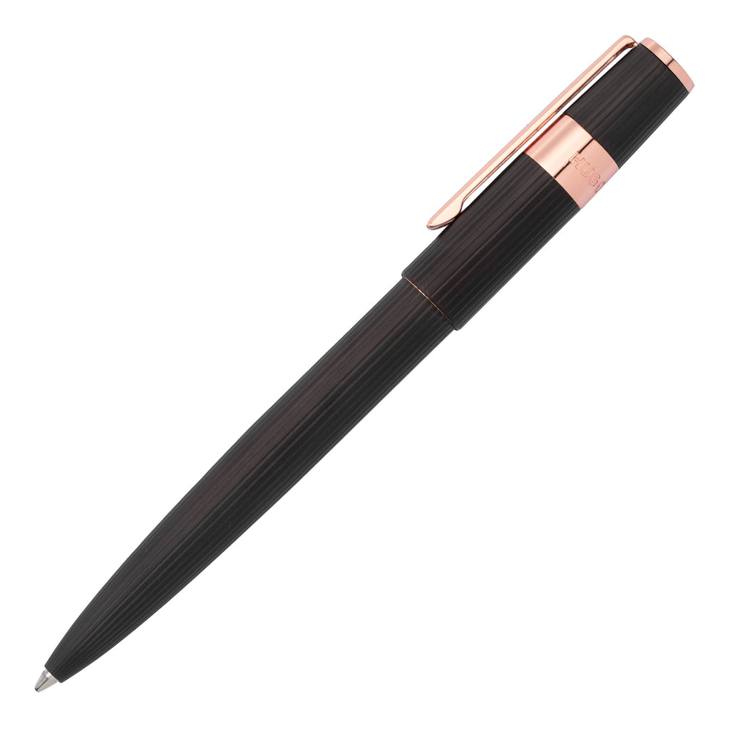   Premium pens HUGO BOSS Black/ Rosegold Ballpoint pen Gear Pinstripe 