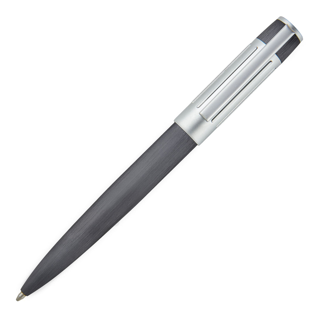Corporate gifts for HUGO BOSS Ballpoint pen Gear Ribs in gun color