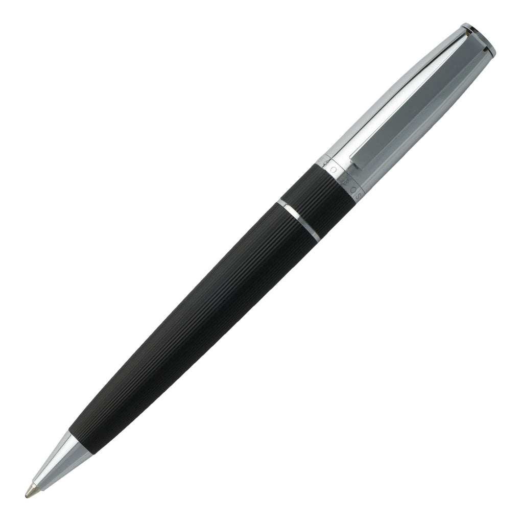  HUGO BOSS Black Textured Ballpoint pen Illusion Classic 