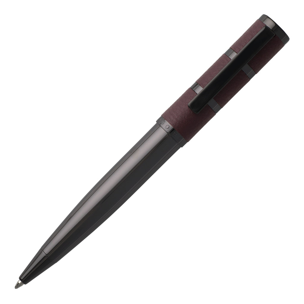  Christimas gift HUGO BOSS burgundy Ballpoint pen Formation Grained
