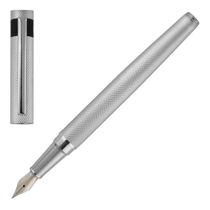 HUGO BOSS HSW3672B-Fountain pen Loop Diamond Chrome