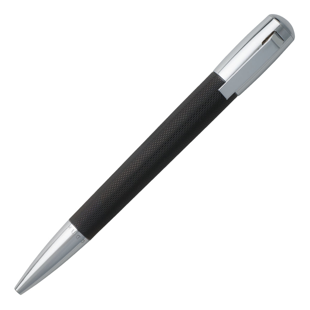  HUGO BOSS Ballpoint pen Pure Black with textured trim