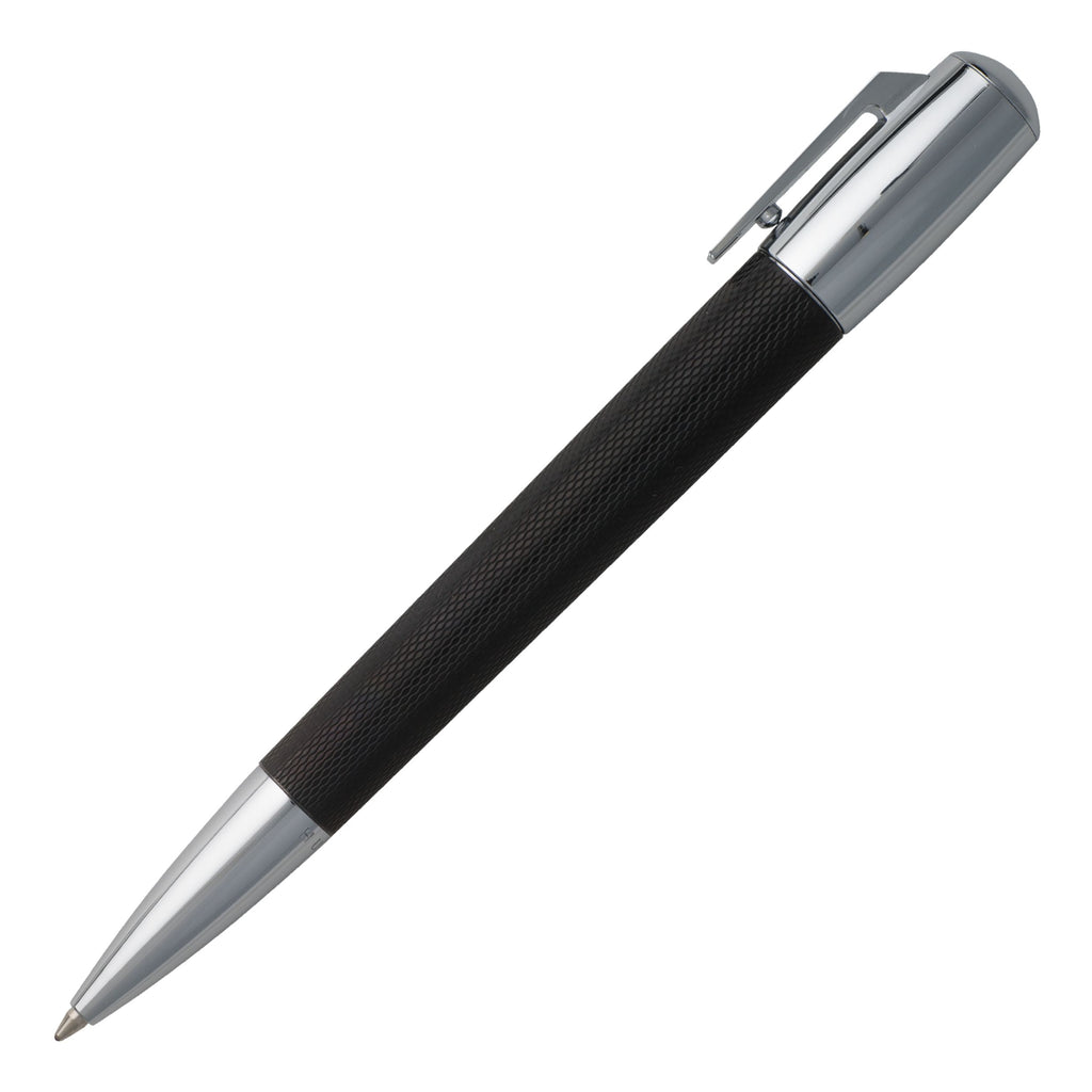  HUGO BOSS Ballpoint pen Pure Black with textured trim