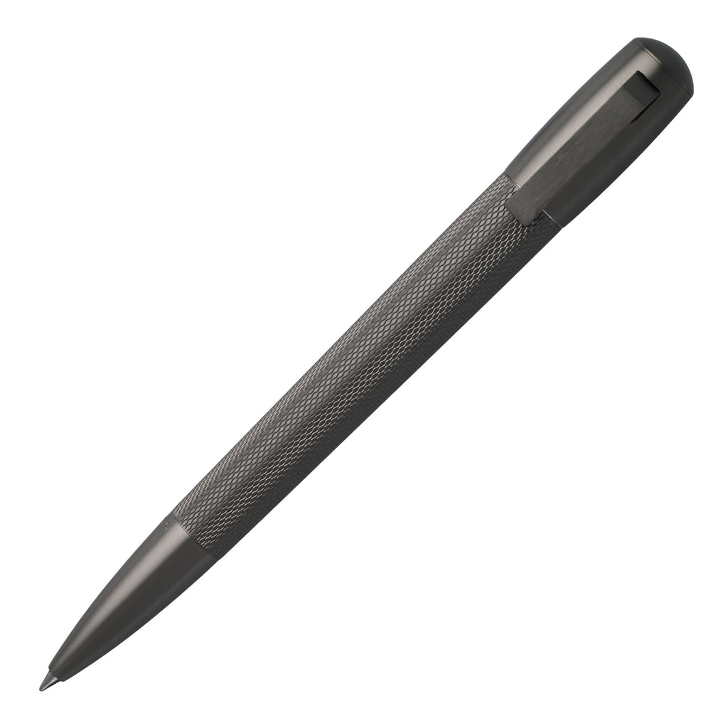  HUGO BOSS Ballpoint pen Pure Matte Dark Chrome with engraved logo
