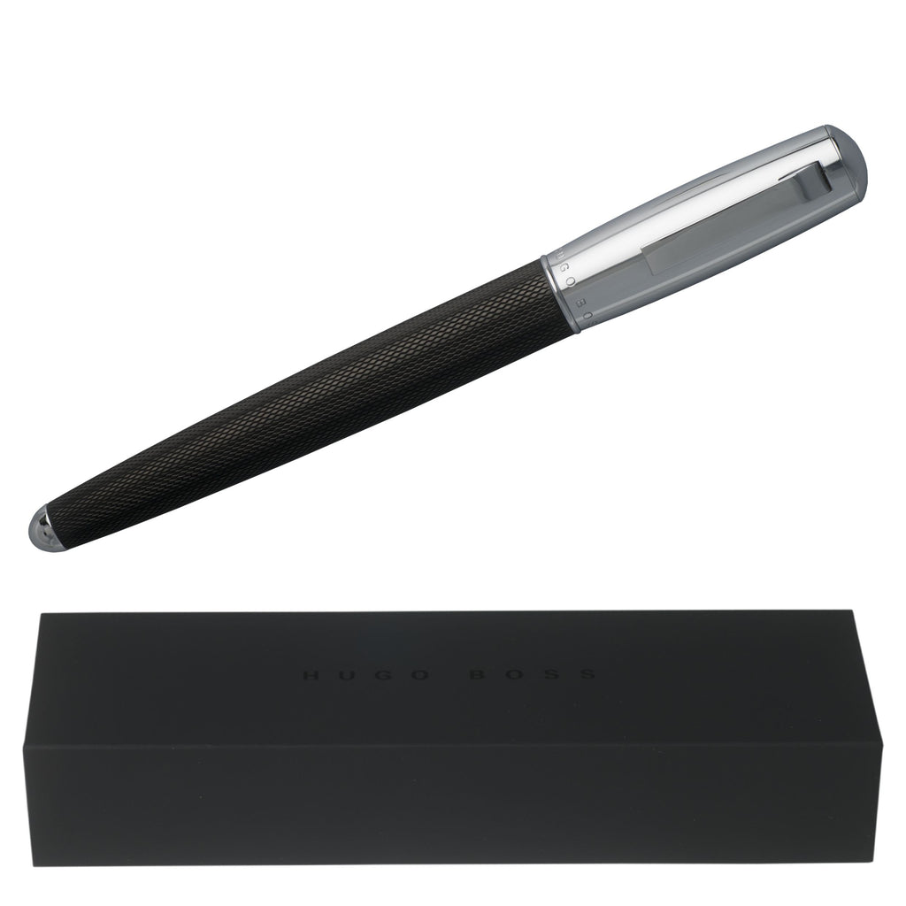  Hugo Boss Fountain pen Pure Black with engraved logo on the cap