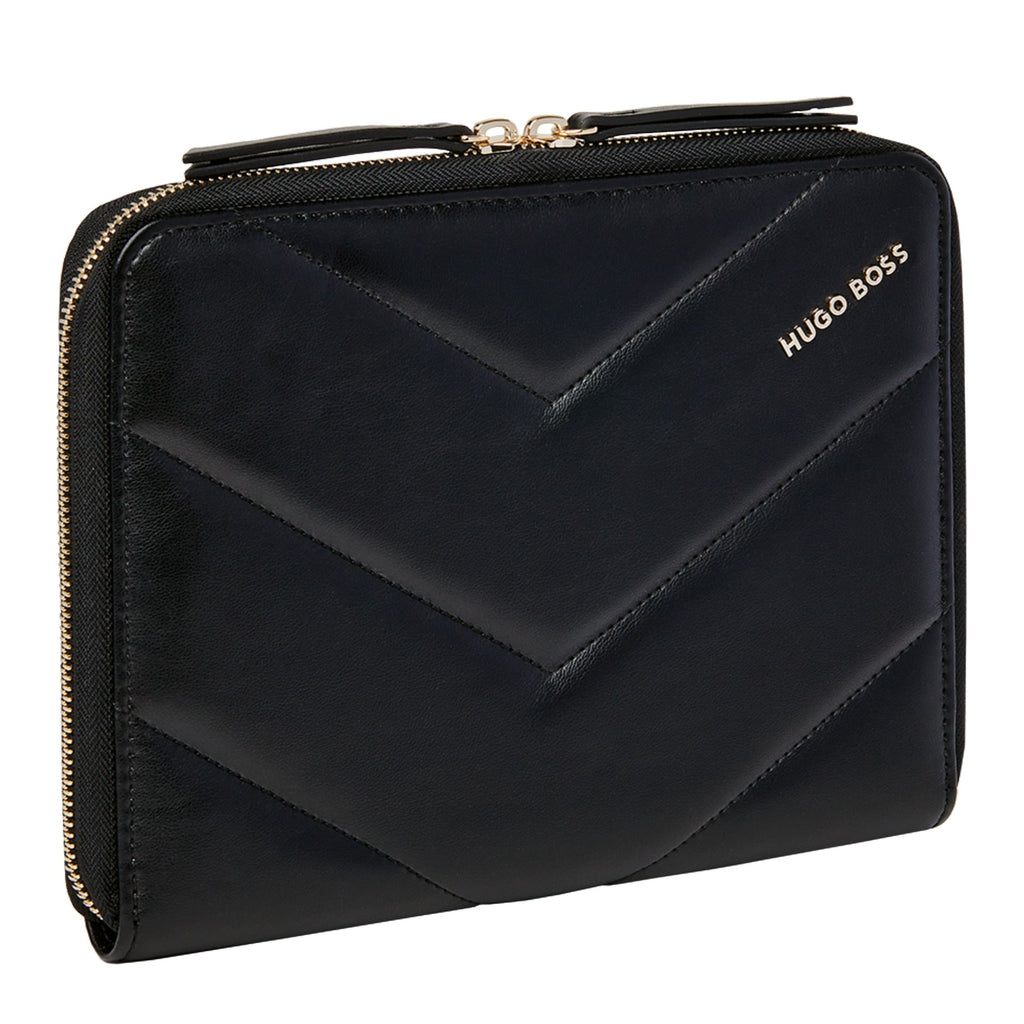   Ladies' accessories Hugo Boss trendy black A5 Conference folder Triga 