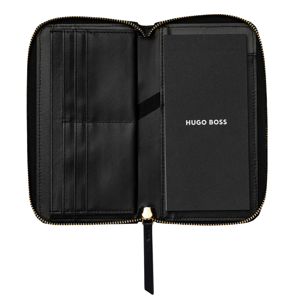  Luxury designer gifts Hugo Boss black organizer & notebook Triga