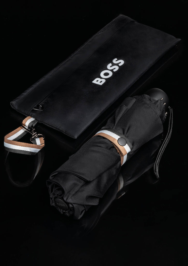 Black Umbrella Mini Iconic from HUGO BOSS travel accessory