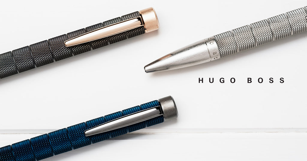  Shop HUGO BOSS blue rollerball pen PILLAR in Hong Kong & China