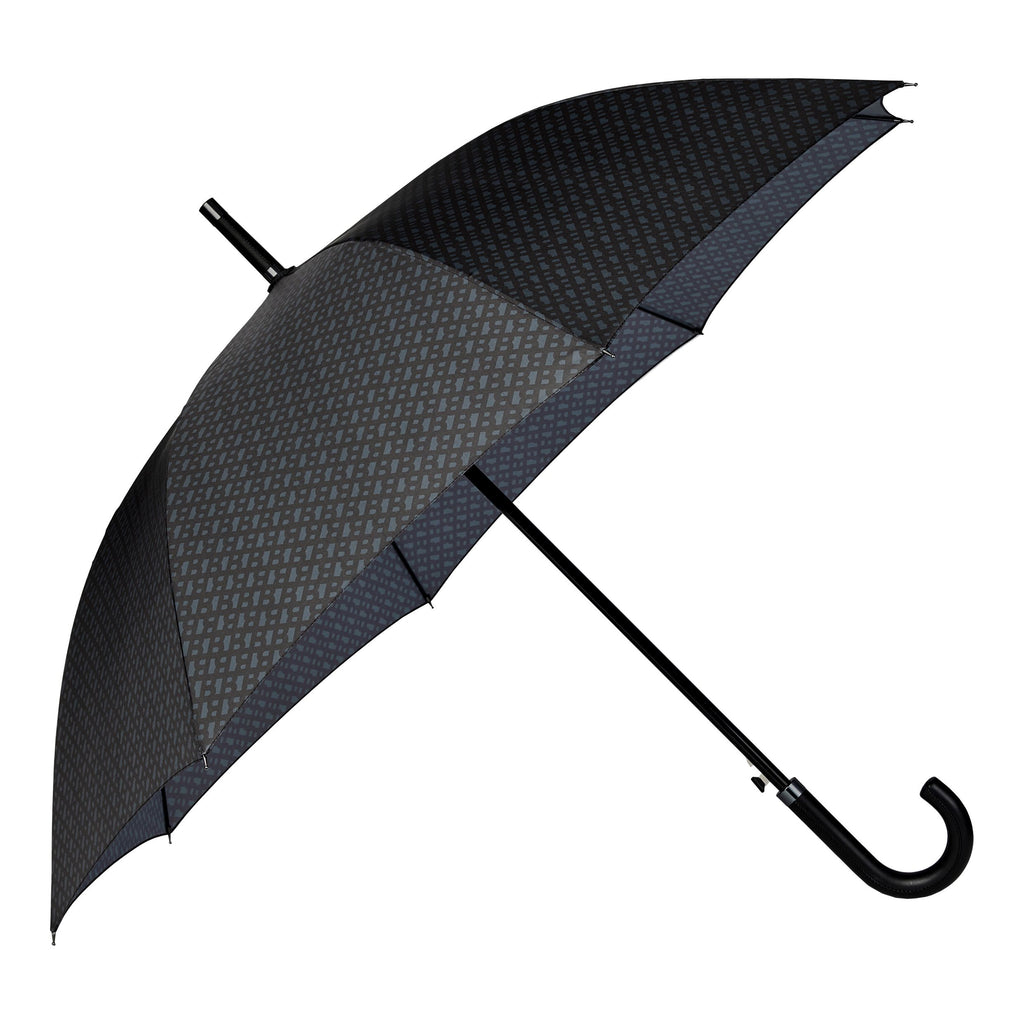 Men's elegant umbrella Hugo Boss trendy dark grey umbrella Monogramme 