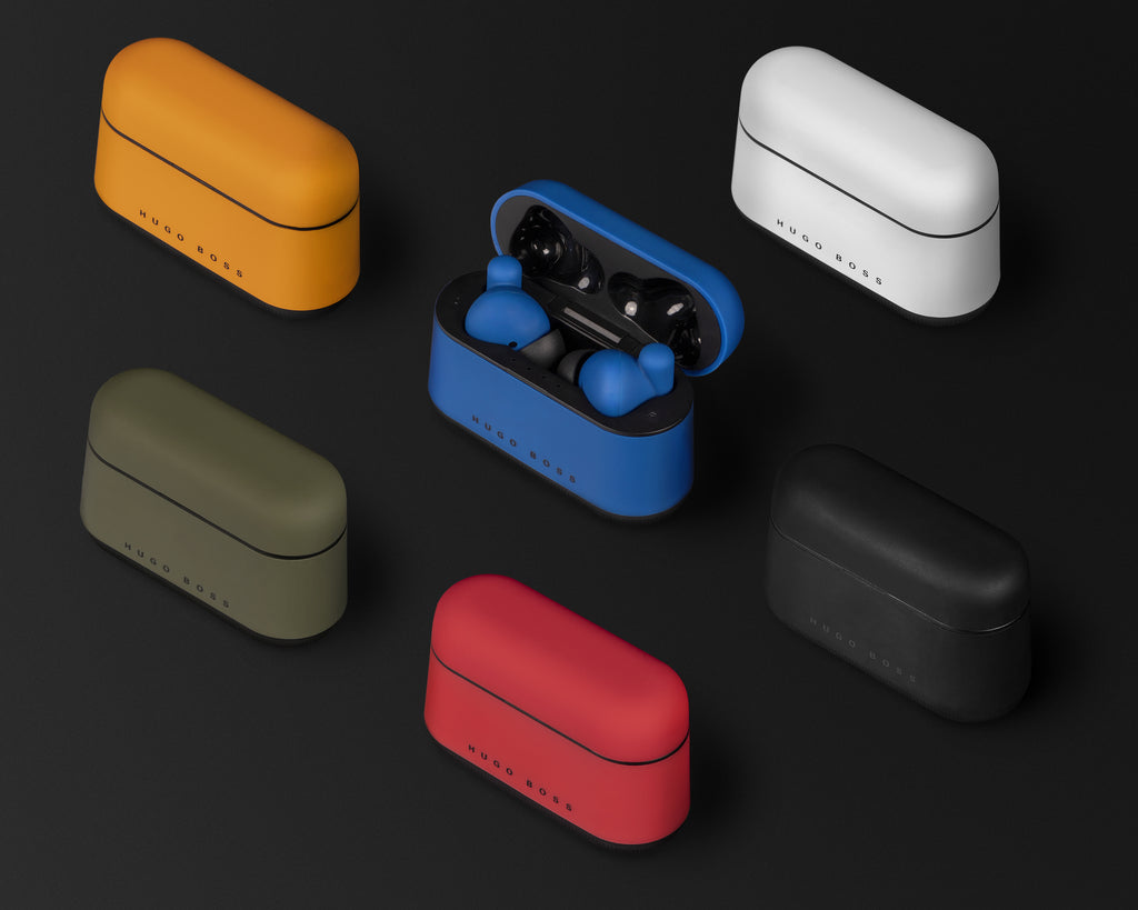  Luxury wireless earbuds Hugo Boss Fashion Black Earphones Gear Matrix 