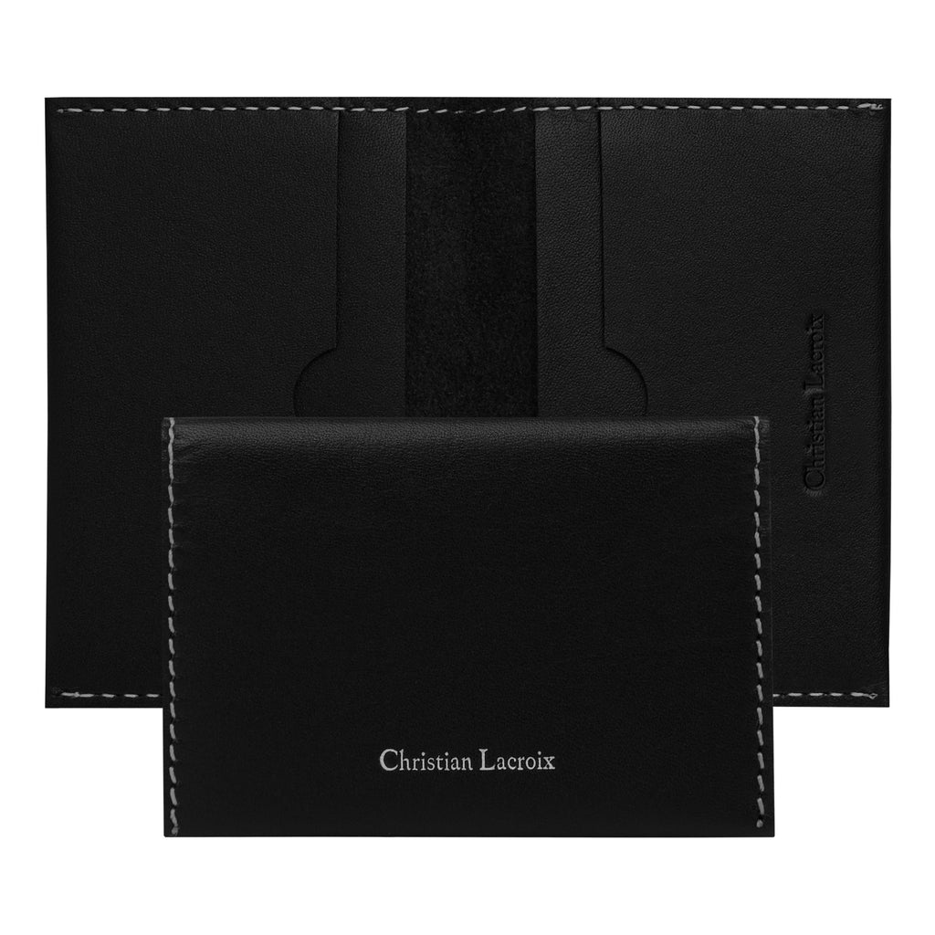  Men's flap wallets Christian Lacroix black flap card holder ALTER 
