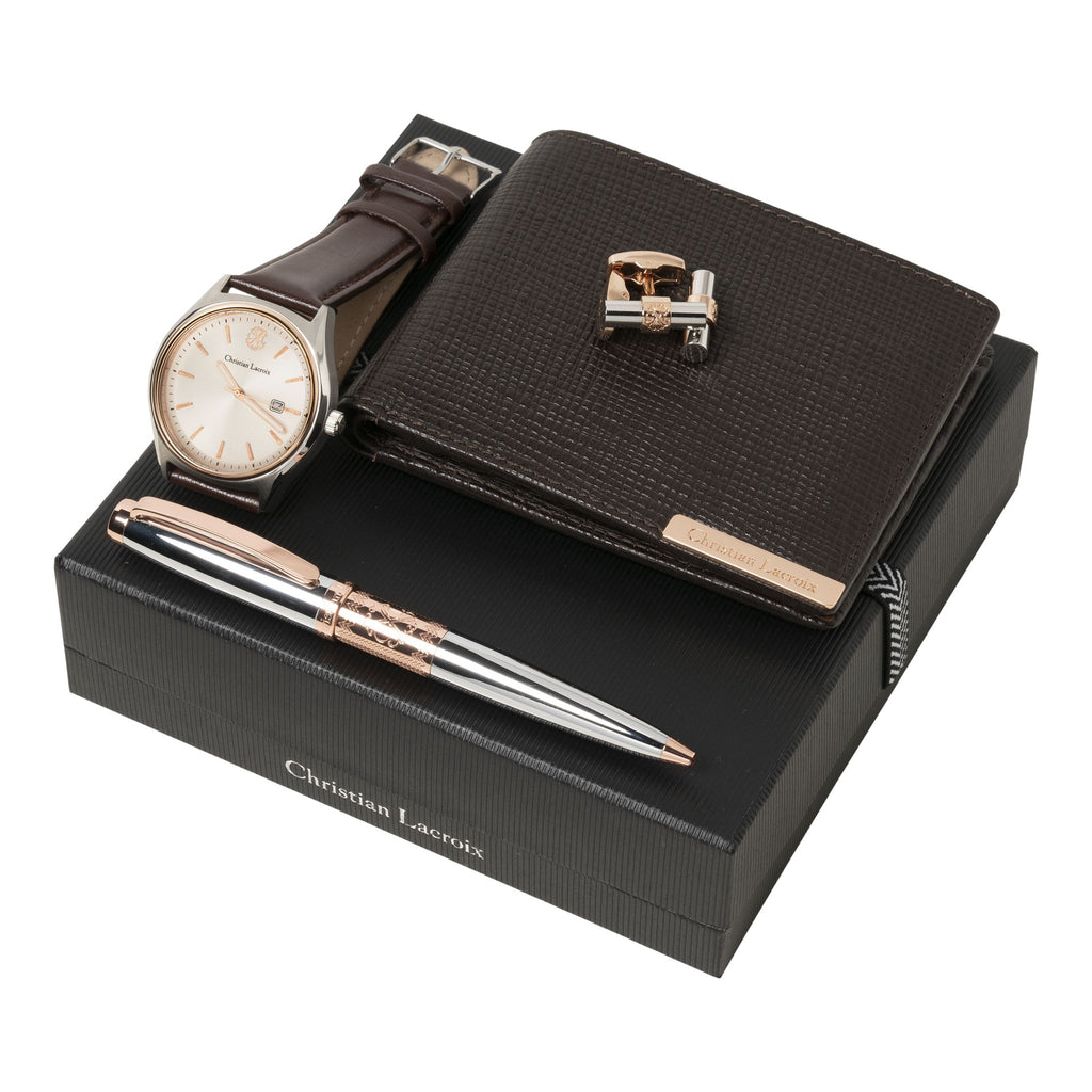  Gift sets More Lacroix Ballpoint pen, Money wallet, Watch & Cufflinks