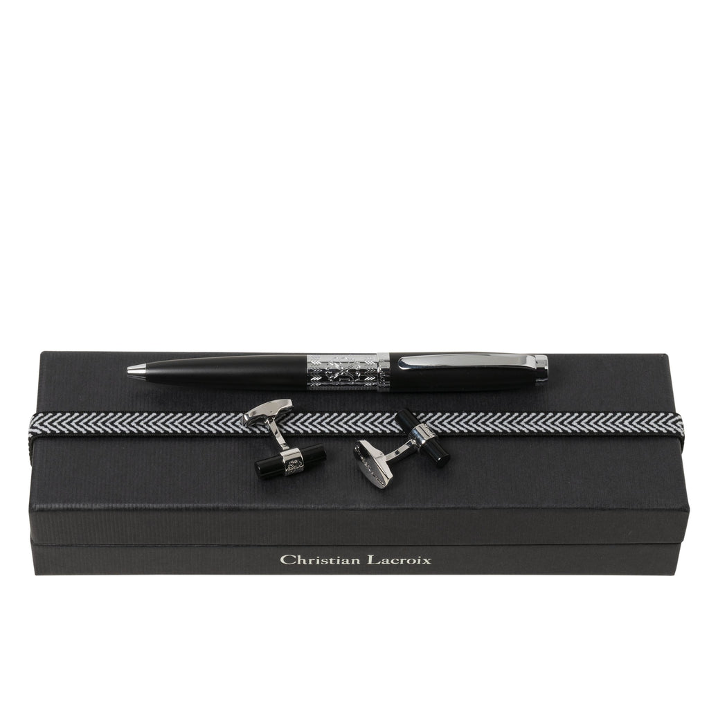  Christian Lacroix Gift Set MORE in Black | Ballpoint pen & Cufflinks 