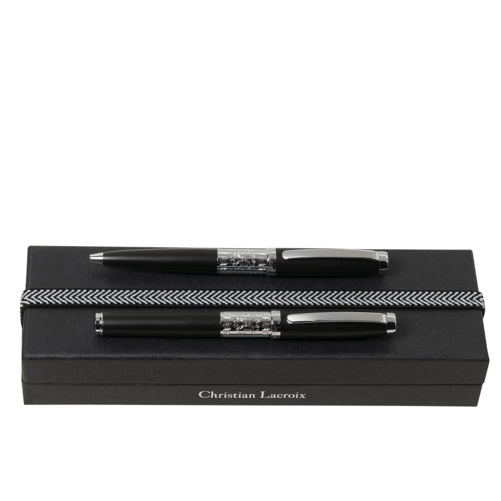  Elegant pen set Christian Lacroix Black Ballpoint & Rollerball pen More