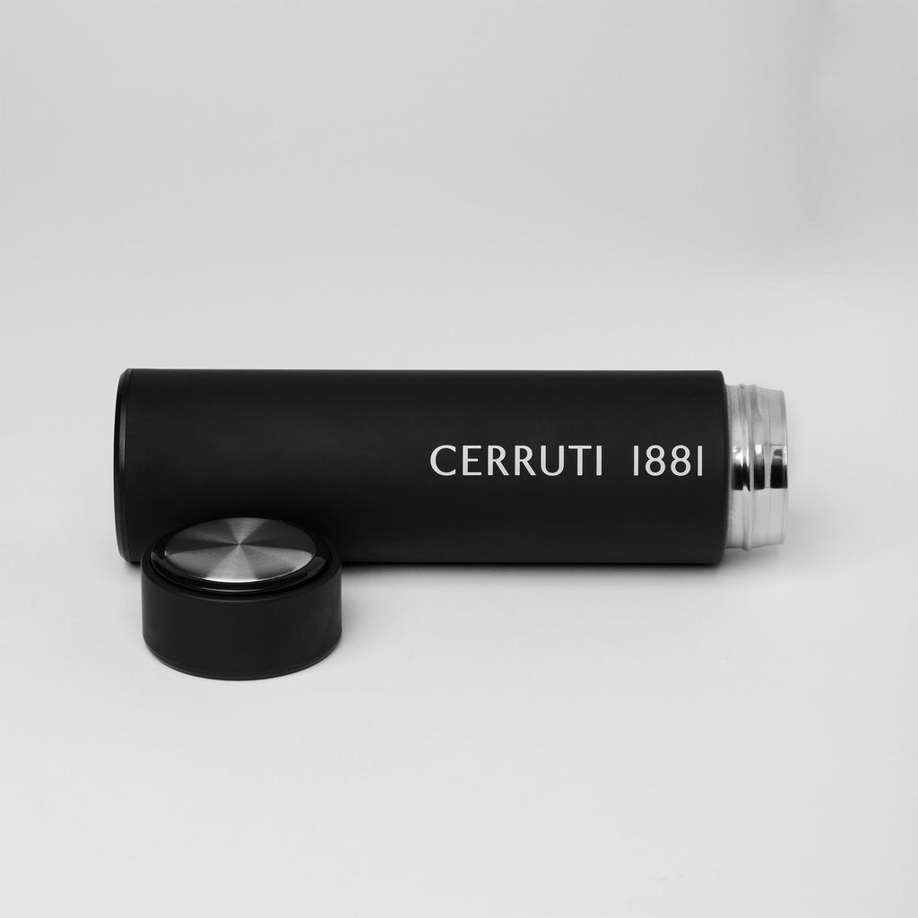  Mens designer thermal flask Cerruti 1881 Black Isothermal flask Block 
