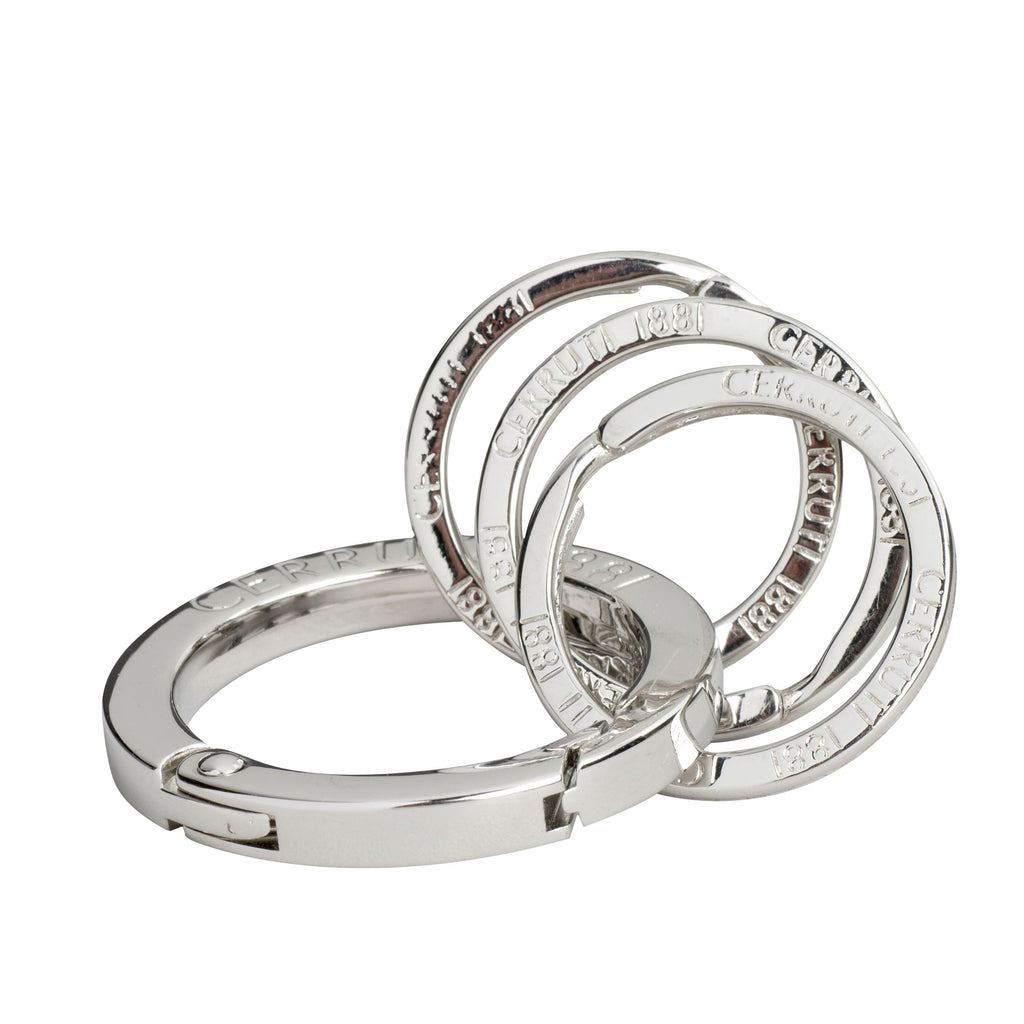   Men's designer key holders Cerruti 1881 Fashion Silver key ring Zoom 