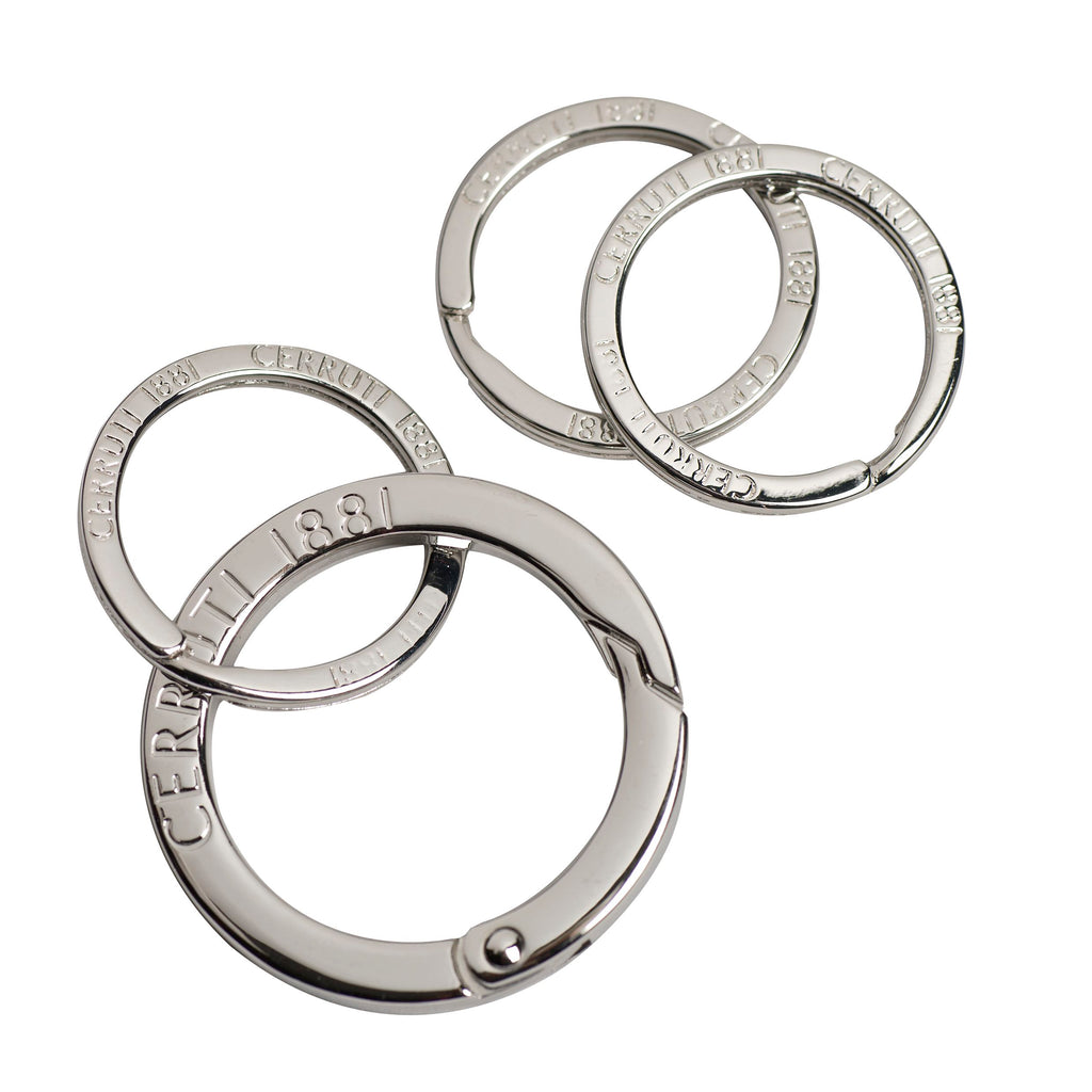  Men's designer key holders Cerruti 1881 Fashion Silver key ring Zoom 