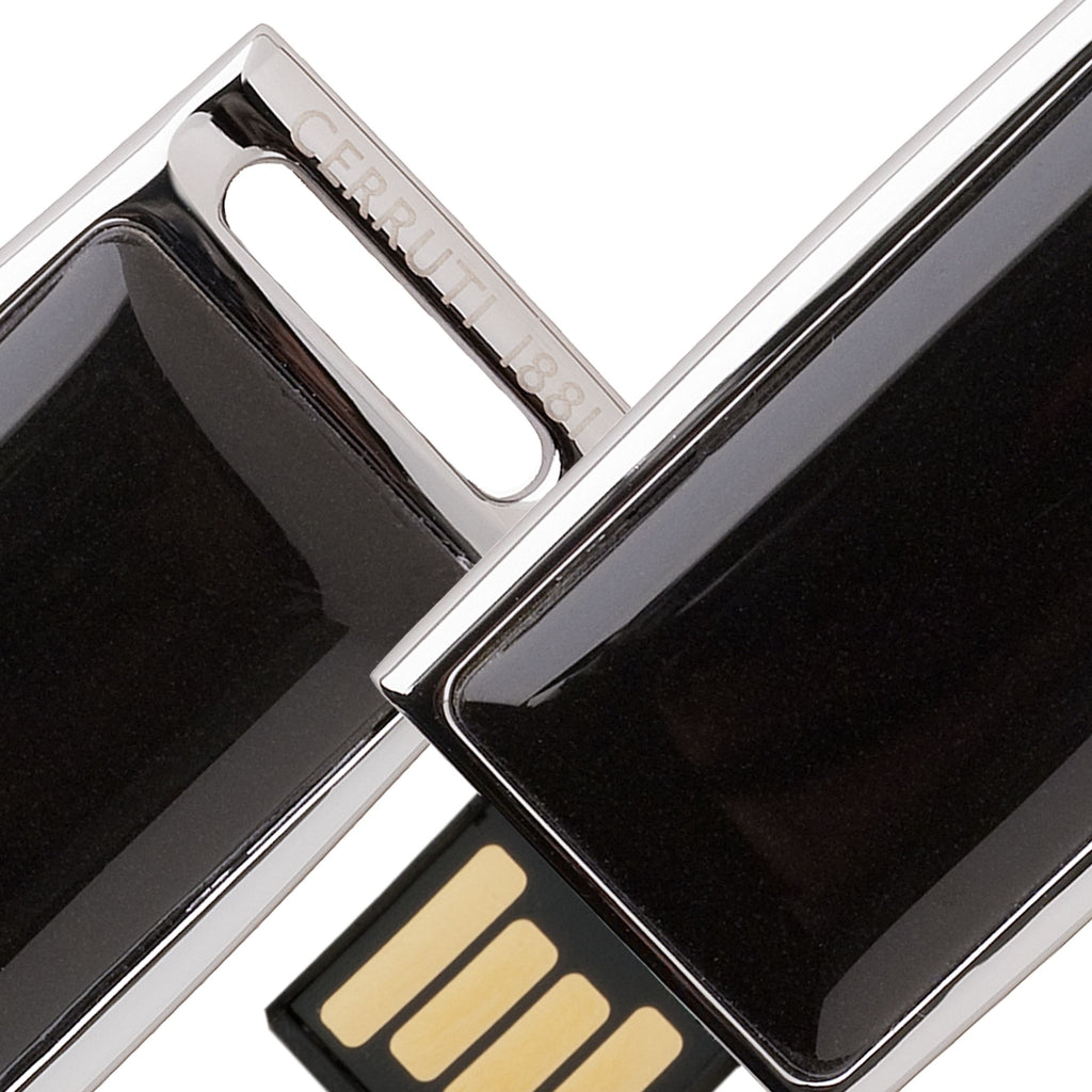 Luxury branded gifts for CERRUTI 1881 black USB stick Zoom 16Gb