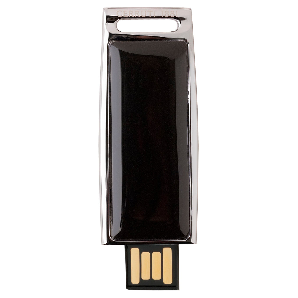 Luxury branded gifts for CERRUTI 1881 black USB stick Zoom 16Gb