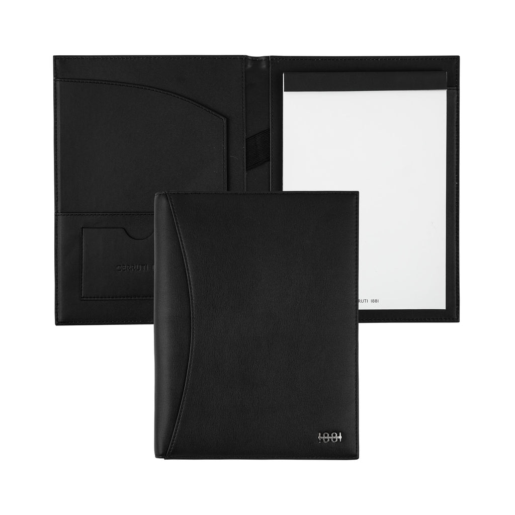   Luxury corporate gifts for him CERRUTI 1881 black A5 Folder Irving 