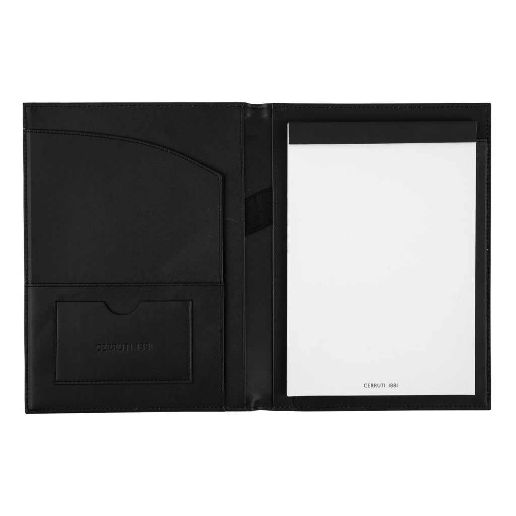  Luxury corporate gifts for him CERRUTI 1881 black A5 Folder Irving 