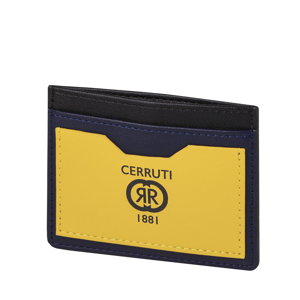   Men's luxury wallets CERRUTI 1881 Card holder Brick yellow Black Navy 