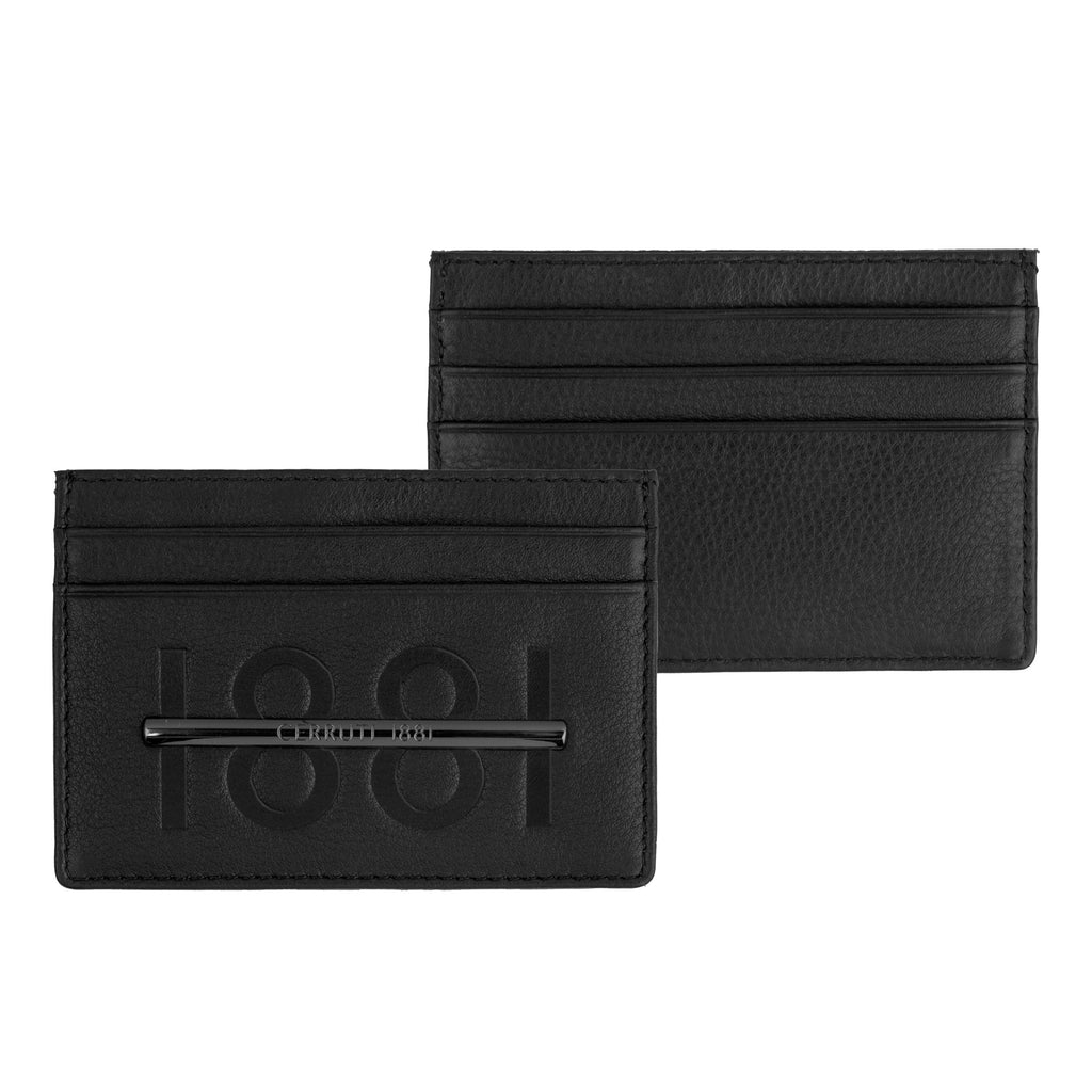  Buy CERRUTI 1881 Black Leather Card holder Horton from B2B Gift Shop