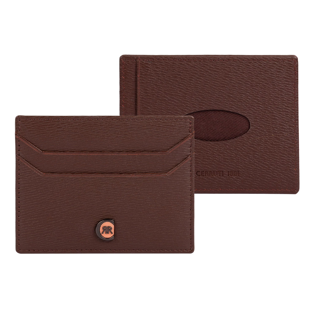  Men's card cases Cerruti 1881 Brown Leather Card holder Bond